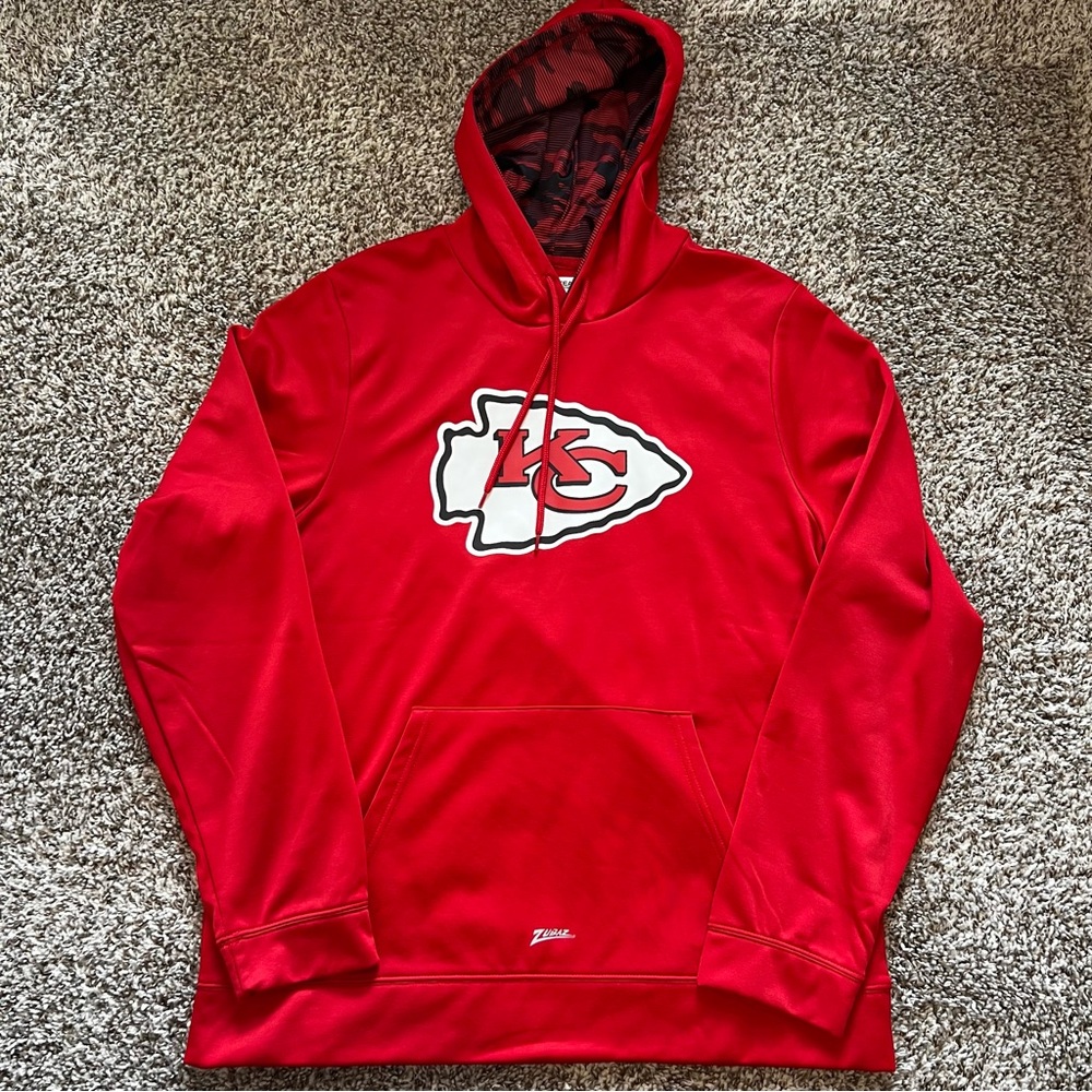Kansas City Chiefs Red Logo Hoodie Sz L
